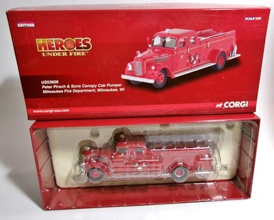 Corgi Heroes Under Fire 1:50 Peter Pirsch & Sons Canopy Cab Pumper Milwaukee FD - Image 1 of 4
