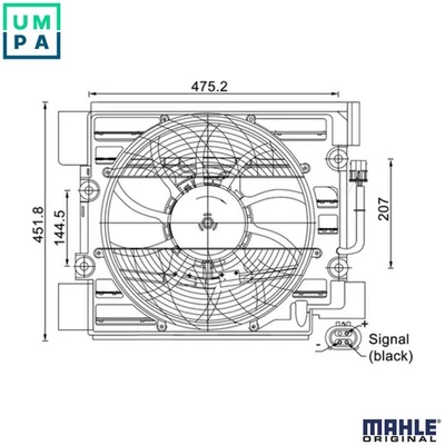 FAN AIR CONDITIONING CONDENSER ACF 24 000S FOR BMW M54B30 3.0L M52B20 2.0L 6cyl - Image 1 of 4