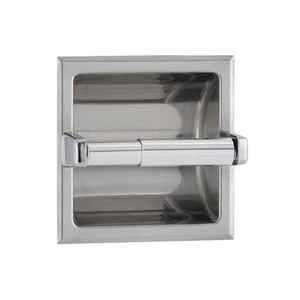 Presale Bobrick B667 Single Toilet Roll Holder Recessed - Bright Polished - Picture 1 of 1