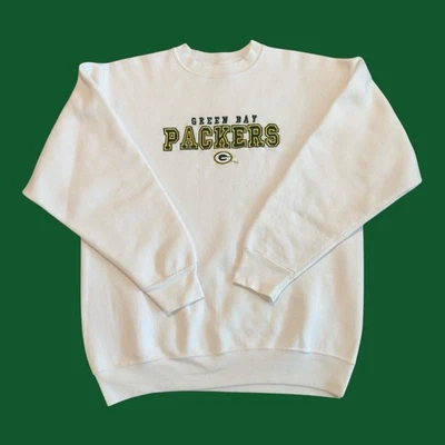 Sudadera De Colección Green Bay Packers Para Hombres Grande NFL Fútbol Cuello Redondo Años 90 EE. UU. Foto 1 de 4