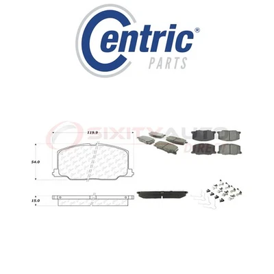 Centric Posi Quiet Ceramic Brake Pads w Shims for 1987-1991 Toyota Camry ap - Изображение 1 из 4