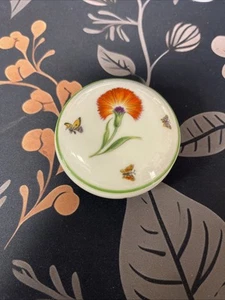Tiffany & Co GDA Limoges France Tiffany Garden Porcelain Trinket Box, HP, 2-1/2" - Picture 1 of 13