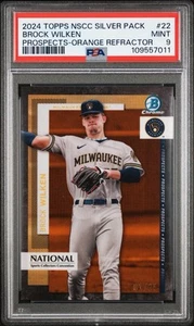 2024 Topps National NSCC Brock Wilken Bowman Chrome #TP-22 Orange /25 PSA 9 - Picture 1 of 2