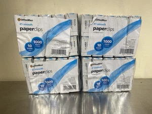 Kostenloser Versand! 4 Stück! OfficeMax Standard glatte Büroklammern 10er-Pack/1000 - Bild 1 von 1