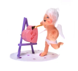 Annalee Doll 2005 Valentines Day Cupid Painting Heart Be Mine 5.5" - Picture 1 of 5