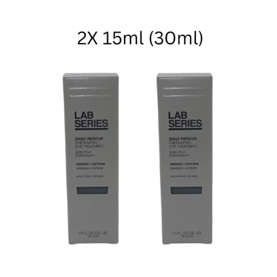 2 X Lab Series Daily Rescue Energising Eye Cream 15ml Solutions For Men NEW - Image 1 of 3