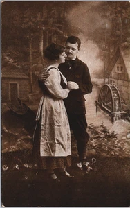 Hermosa postal victoriana de amor y romance para pareja B267 - Imagen 1 de 2