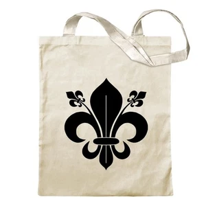französische Lilie Tragetasche Baumwolltasche Stoffbeutel langer Henkel - Bild 1 von 91