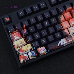 Touhou Project Keycaps Gensokyo PBT 2D Anime Hentai Fantasy Full-Frame 108-Key - Zdjęcie 1 z 10