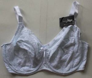 Sujetador con aros White Pour Moi Rebel soporte lateral - talla 38 GG - NUEVO CON ETIQUETAS - Imagen 1 de 7