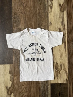 Camisa De Colección Años 60-70 Campeón Niños Primera Iglesia Bautista Texas Hecha en EE. UU. Pequeña 8 Foto 1 de 4
