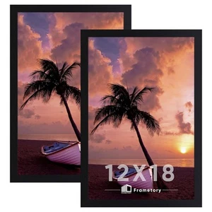 , 12x18 Picture Frame Black Gallery Wall Art Photo Frame with Plexiglass, Ver... - Picture 1 of 7