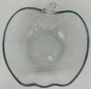 KIG Indonesia Clear Candy Bowl/Salad Bowl~Vintage Apple Shaped~USED - Picture 1 of 6
