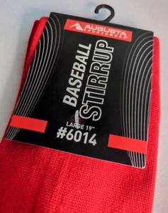 Calcetín de fútbol Augusta Sportswear rojo talla grande 19" #6014 nuevo con etiquetas - Imagen 1 de 3