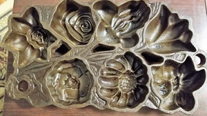 John Wright 1991 #2 Cast Iron 7 Flower Mold With Names  Cast In USA - Picture 1 of 3
