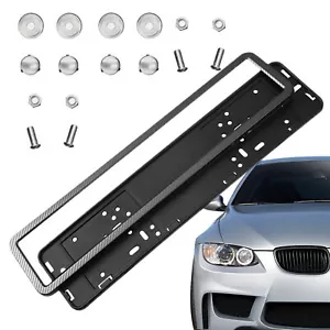 European License Plate Frame Stainless Steel Number Plate Bracket Holder Car - Picture 1 of 12