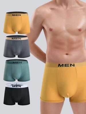 4 pack Men's boxing comfortable boxers to give her husband a holiday gift S- XL - Image 1 of 4