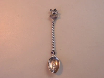 Antigua cuchara italiana de recuerdo del siglo XIX fechada en 1895 con león alado Foto 1 de 4