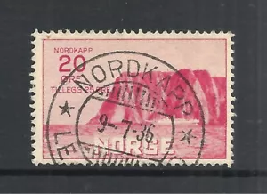 NORWEGEN SCOTT B2 GEBRAUCHT SS - 1930 20 + 25 KARMIN HALBPOSTAUSGABE CV 80,00 $ - Bild 1 von 2