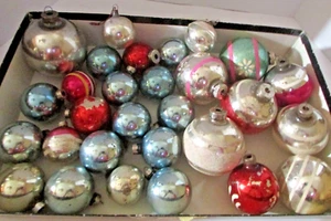 Vintage Weihnachtsglas glänzend Brite Ornament Sammlung - Bild 1 von 17