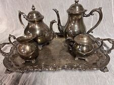Vintage F.B.Rogers 1883 Silver-plated Coffee Set with Tray From 1950’s 25” Tray