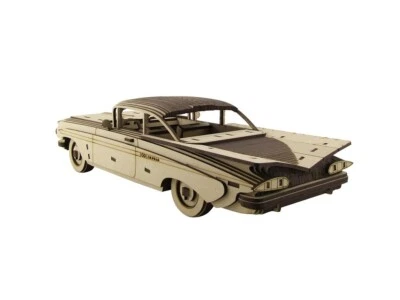 3D Wooden Impala 1959 Vintage Car Puzzle, 219 Pieces Puzzle Kit, New - Image 1 of 4