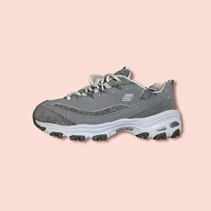 Skechers D'Lites Biggest Fan Woman Shoes Gray Size 9.5 - Picture 1 of 10