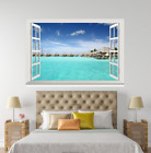 3D Blue Pool Arbour 168 Open Windows WallPaper Wandbilder Wall Print AJ Jenny