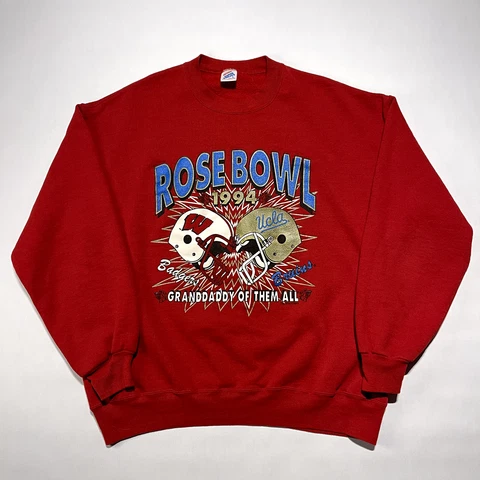 Vintage 1994 Wisconsin Badgers UCLA Bruins Rose Bowl Sweatshirt Large NCAA USA Cover