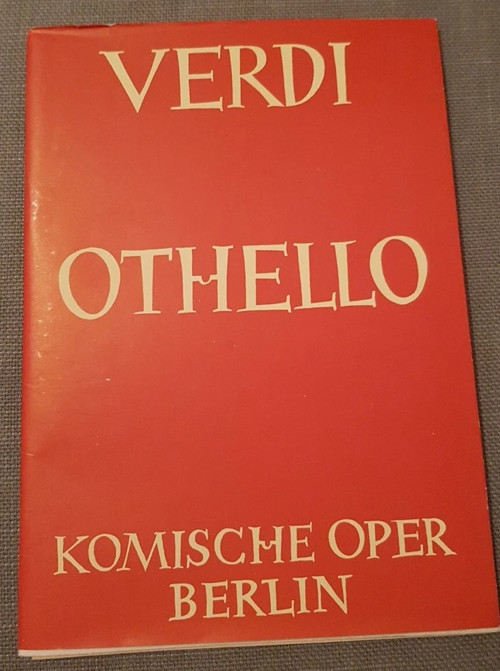 Verdi Othello Komische Oper Berlin Altes Programmheft 1965 Sammler DDR - Bild 1 von 4