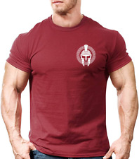Spartan Pattern LB Gym T Shirt Mens Gym Clothing Training Top Bodybuilding Tee