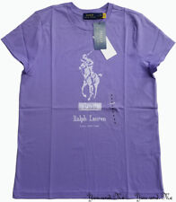 POLO RALPH LAUREN Women Cotton Short Sleeve Tee T-Shirt BIG PONY Hyacinth S / M