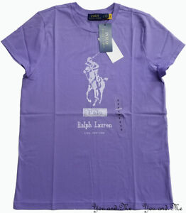 POLO RALPH LAUREN T-shirt femme manches courtes coton BIG PONY Hyacinthe S/M