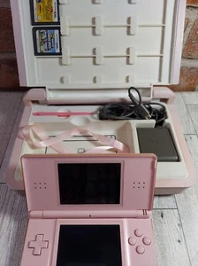 Nintendo DS Lite w/ Nerf Carrying Case Holds 12 Games Pink Includes 2 Games - Picture 1 of 12