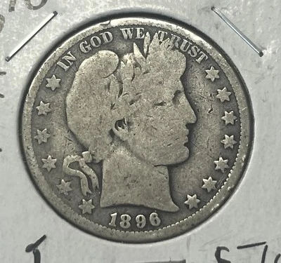 1896 - O Barber Half Dollar G/VG *KEY DATE* - Image 1 of 2