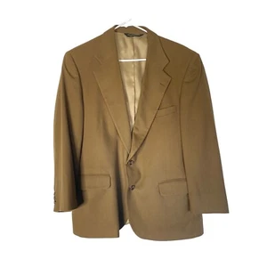 Herren Zwei Knopf 100% Kaschmir Blazer Braun Größe Tailored - Bild 1 von 6