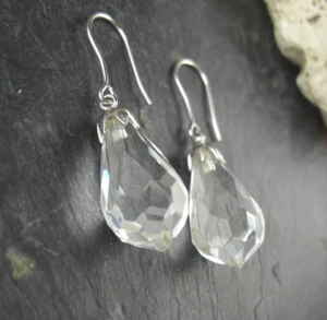 Ohrringe Tropfen facettiert  925 Sterling Silber - Bild 1 von 2