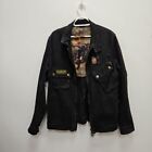 Barbour X Steve McQueen USA Dust Denim Cotton Biker Black Overshirt Jacket Large