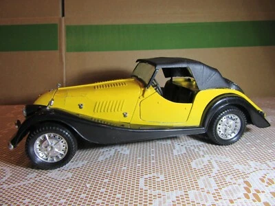 A17 Vintage 1981 Polistil TG2 Italia Morgan Plus 8 Giallo 1:16 - Immagine 1 di 4