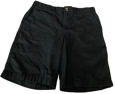 Bermudas para hombre Sonoma medianas negras de algodón spandex frente plano cintura elástica Foto 1 de 4