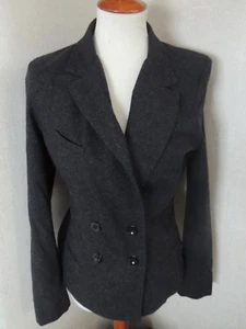 Cremieux Women's Black Wool Blend Jacket 2 Button Size 6 - Picture 1 of 5