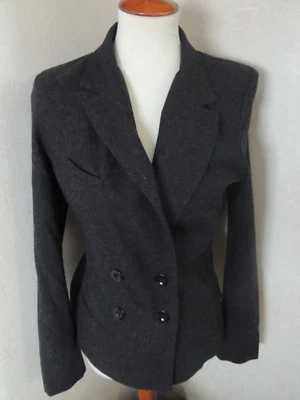 Cremieux Women's Black Wool Blend Jacket 2 Button Size 6 - Image 1 of 4