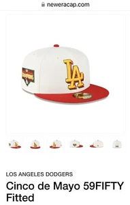 Los Angeles Dodgers Color Cinco de Mayo New Era 59fifty Fitted Cap 7 3/8 - Picture 1 of 5