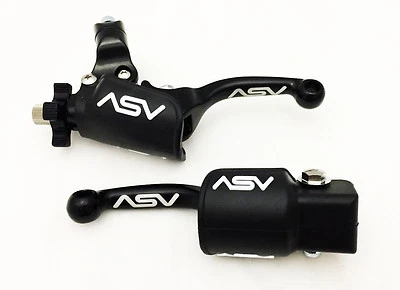 ASV F3 Front Brake Clutch Perch Levers Shorty Black Dust Cover Yamaha YFZ 450R - Image 1 of 4