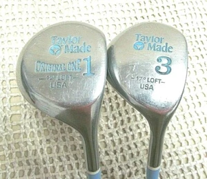 TAYLORMADE Ladies Original One (1 & 3) 2 Pc Wood Set RH~Ladies Flex Steel Shafts - Picture 1 of 9