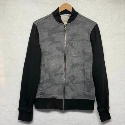 Banana Republic Heritage Collection Wool Camo Baseball Jacket Black Gray Size M - Image 1 of 4