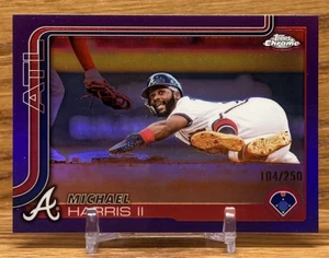 MICHAEL HARRIS Purple /250 Refractor | 2025 Topps Chrome Atlanta BRAVES #230 - Picture 1 of 2