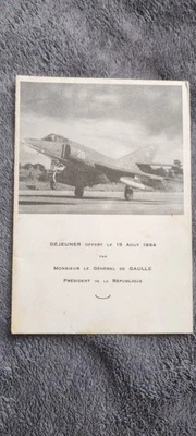 Menu Offert Par Le Général De Gaulle Président De La République - Photo 1/2