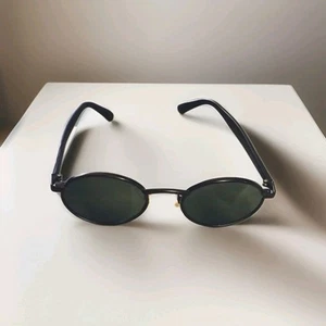 Vintage Kenneth Cole Black Oval Sunglasses - Picture 1 of 11