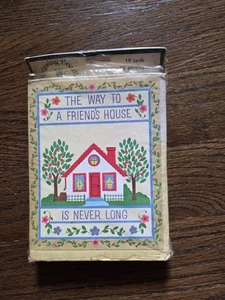 Vintage 80’s Party invitations “The Way To A Friend's House Is Never Long" 10ct - Picture 1 of 4